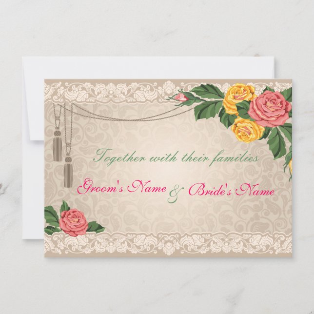 Convite Casamento vintage (Frente)