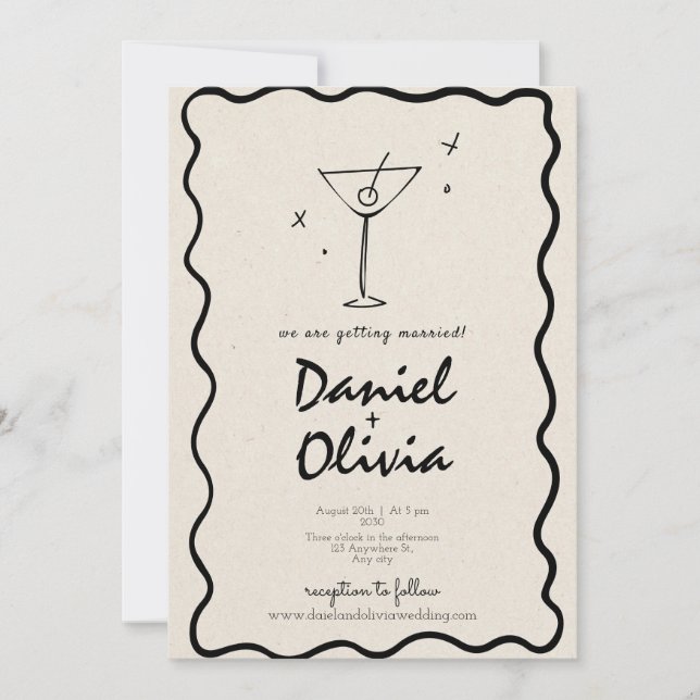 Convite Casamento vintage (Frente)