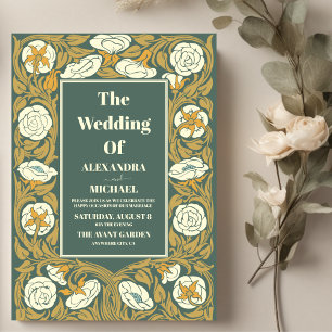Convite Casamento Vintage Art Nouveau