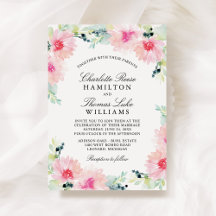 Casamento Vintage Blush Primavera Floral Watercolo