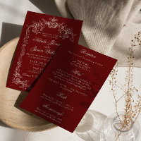 Casamento Vintage Borgonha Dinheiro Antigo Tudo Em