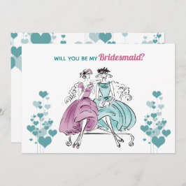 Convite casamento vintage Bridesmaid 1950