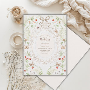 Convite Casamento Vintage Caprichoso Lilases Brancos 