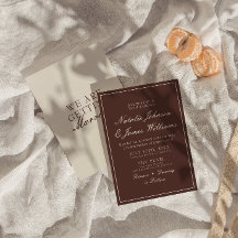 Casamento Vintage de Chocolate Marrom Classe Alta