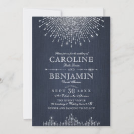 Convite Casamento vintage de deco da glam prateada