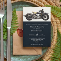 Casamento vintage de Marinho de Motocicleta Russo 
