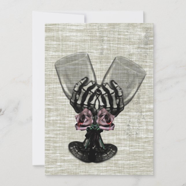 Convite Casamento vintage Gótico de Eternidade (Frente)