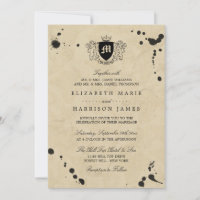 Casamento Vintage Monogramas & Tinta Mancha