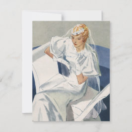 Convite Casamento vintage Retro Art Deco Chá de panela Par