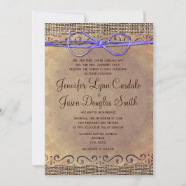 Convite Casamento vintage Rustic Country Convida Arco Roxo