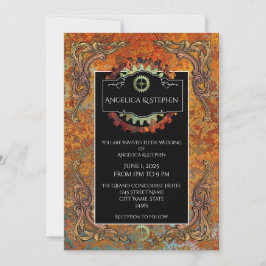 Convite Casamento vintage Steampunk Personalizado