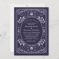 Casamento Vintage Tarot Gótico Prata e Roxo QR