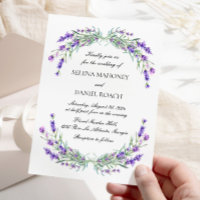 Casamento violento entre flores de Lavanda elegant