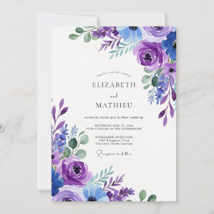 Convite Casamento Violet Alluring Spring