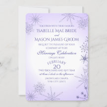 Casamento Violet Winter Snowflake