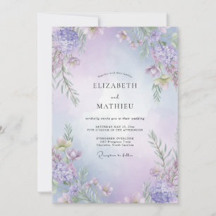 Convite Casamento Violeta Amethyst Wisteria