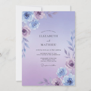 Convite Casamento Violeta Pintado de Lilás