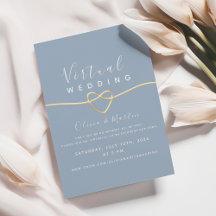 Casamento Virtual Azul Empoeirado