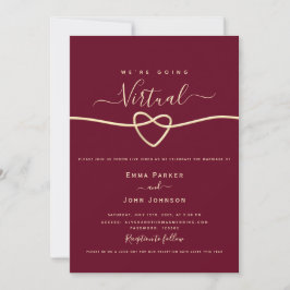 Convite Casamento Virtual Borgonha