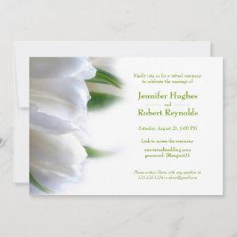 Convite Casamento Virtual Branco Floral Elegante