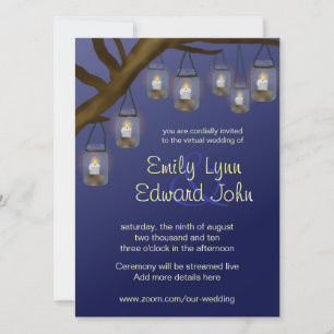 Convite Casamento Virtual Candle Mason Jars