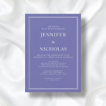 Convite Casamento Virtual de Roxo Formal Moderno Elegante<br><div class="desc">Convite Virtual para Casamento de Lavanda Roxo Formal Elegante Moderno</div>