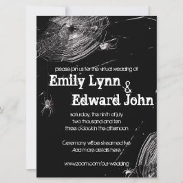 Convite Casamento Virtual entre Cobwebs e Aranhas Brancas