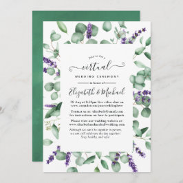 Convite Casamento Virtual Eucalyptus Lavanda Greenery