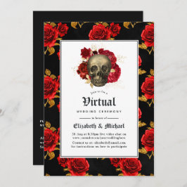 Convite Casamento Virtual Floral Gothic Online
