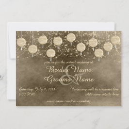 Convite Casamento Virtual Ivory Lanterns