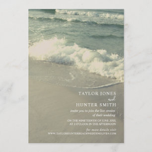 Convite Casamento Virtual Live Stream Beach