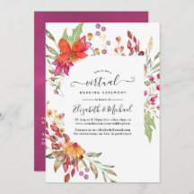 Casamento Virtual Online Aquarelle Wild Flower