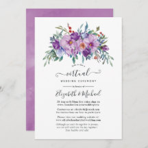 Casamento Virtual Online de Magnolias Roxas e Rosa