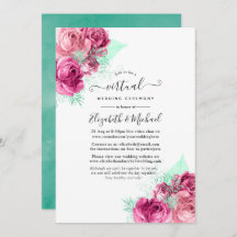 Casamento Virtual Online Pink e Mint Floral