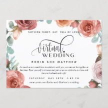 Casamento Virtual Online Rosa Peach Floral