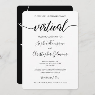 Convite Casamento VIRTUAL Personalizado Chic Simple