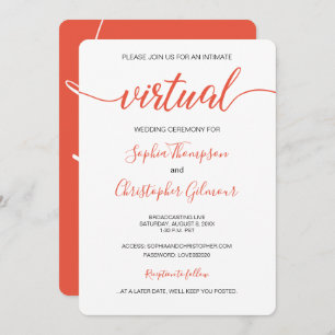 Convite Casamento VIRTUAL Personalizado Simples do Coral C