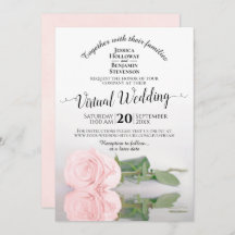 Casamento Virtual Rosa do Elegante Blush Rosa Refl