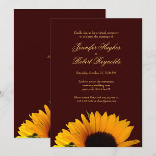 Convite Casamento Virtual Russo De Girassol