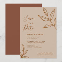 Casamento Virtual Terracotta Leaf Save the Date