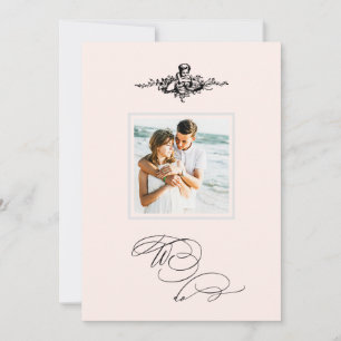Convite *~* Casamento vitoriano AR6 Cherub FOTO QR RSVP