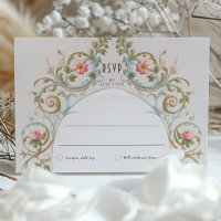 Casamento Vitoriano Real RSVP Vintage Florals