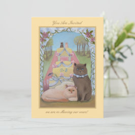 Convite Casamento Vow Renewal Ceremony Cats