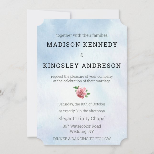 Convite Casamento Vows Floral Amor Espetacular Vivendo (Frente)