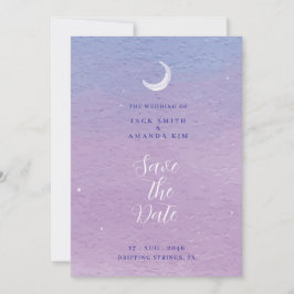 Convite Casamento Watercolor Roman Moonlight Salve a data