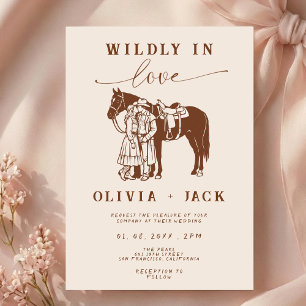 Convite Casamento Western Enlouquecidamente apaixonado Des