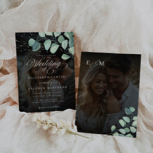 Convite Casamento Whimsical Eucalyptus Photo
