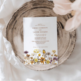 Convite Casamento Whimsical Wildflower Boho
