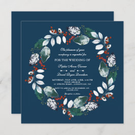 Convite Casamento Whimsical Winter Wreath