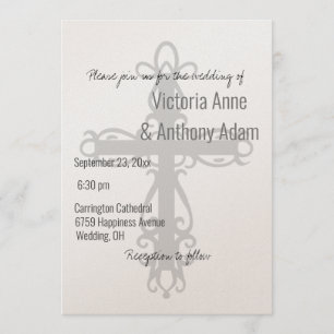 Convite Casamento Xinês de Champagne Cruzada Religiosa